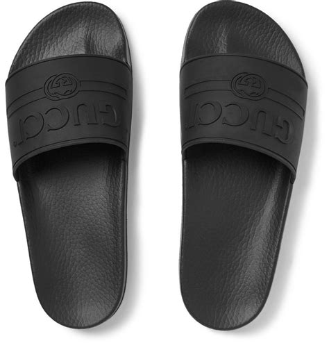 black gucci slides